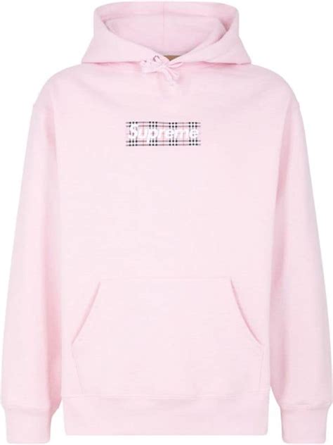 supreme por burberry|supreme burberry pink hoodie.